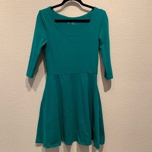 Pact Organic Cotton 3/4 Sleeve Fit and Flare Dress